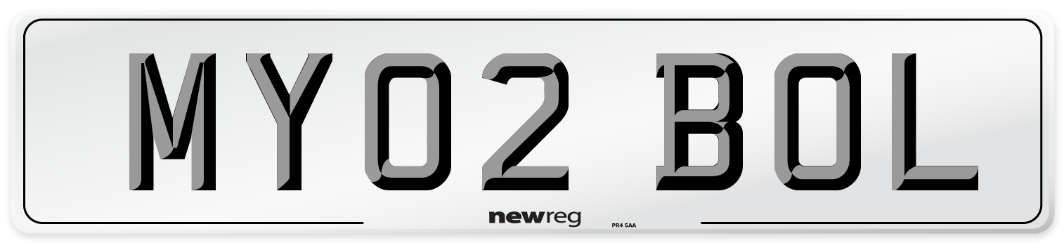 MY02 BOL Number Plate from New Reg
